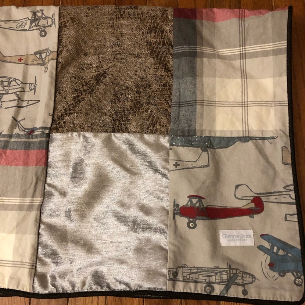 Glenna Jean Made for Life Airplane Baby Crib Blanket